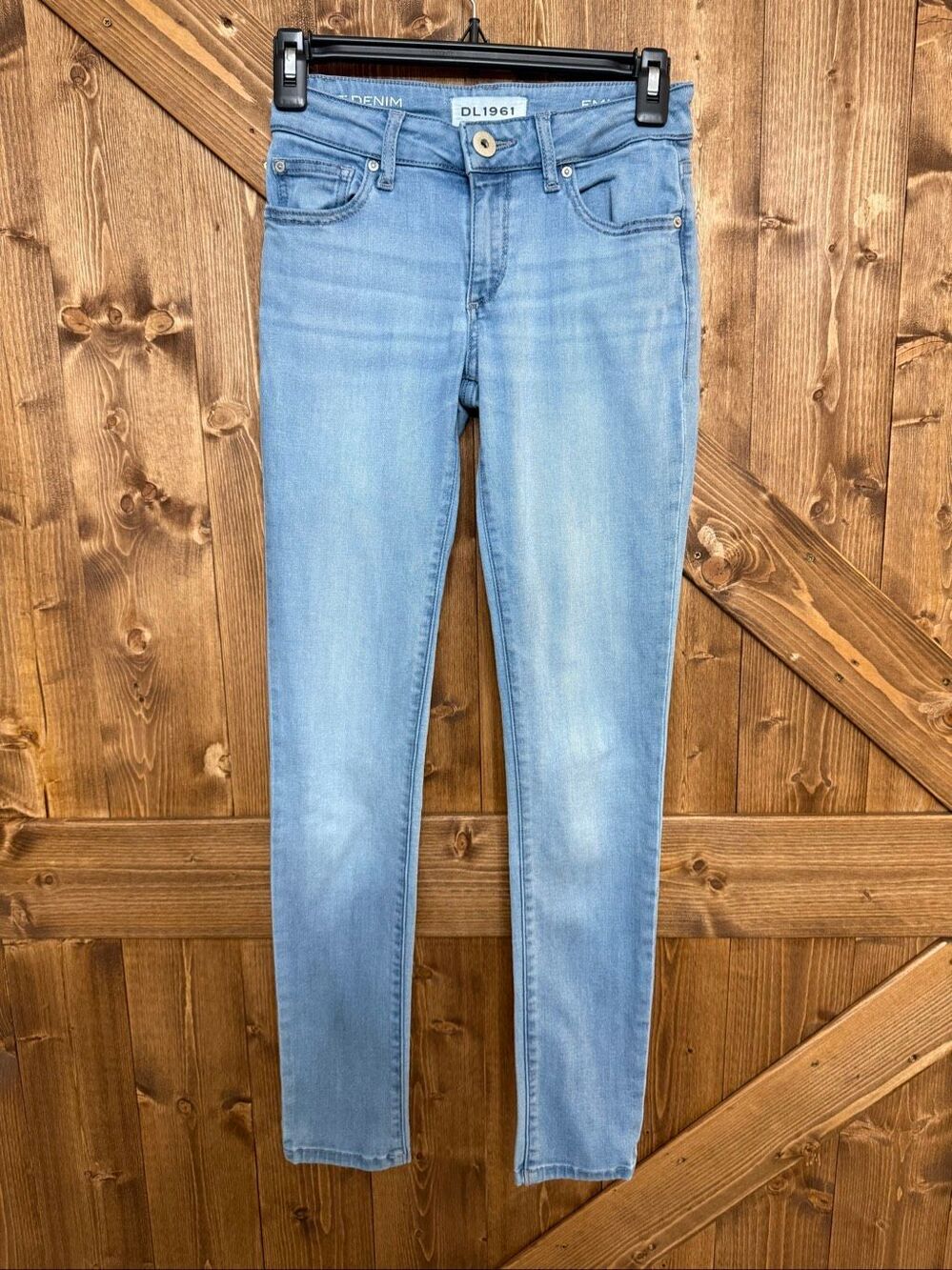 DL1961 Emma Power Legging Skinny Jeans Women's 24 Light Wash Blue Stretch Denim(